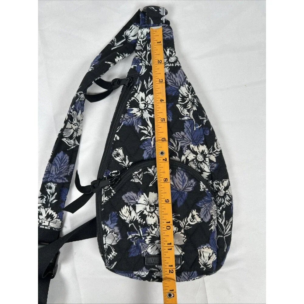 Vera Bradley Essential Compact Sling Backpack Frosted Floral Blue Crossbody